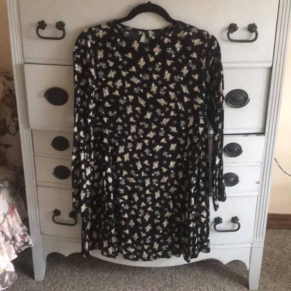 Mango black mini dress